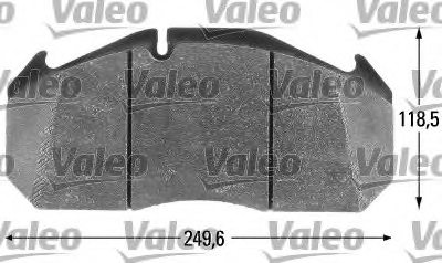 VALEO 541650 Brake Pad Set, disc brake